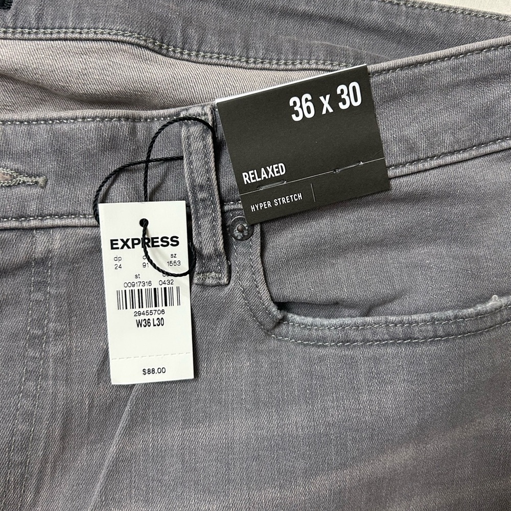 Express Hyper Stretch Gray Jeans